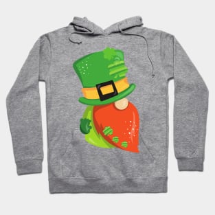 Saint Patrick's Day Gnome, Leprechaun Hat, Clovers Hoodie